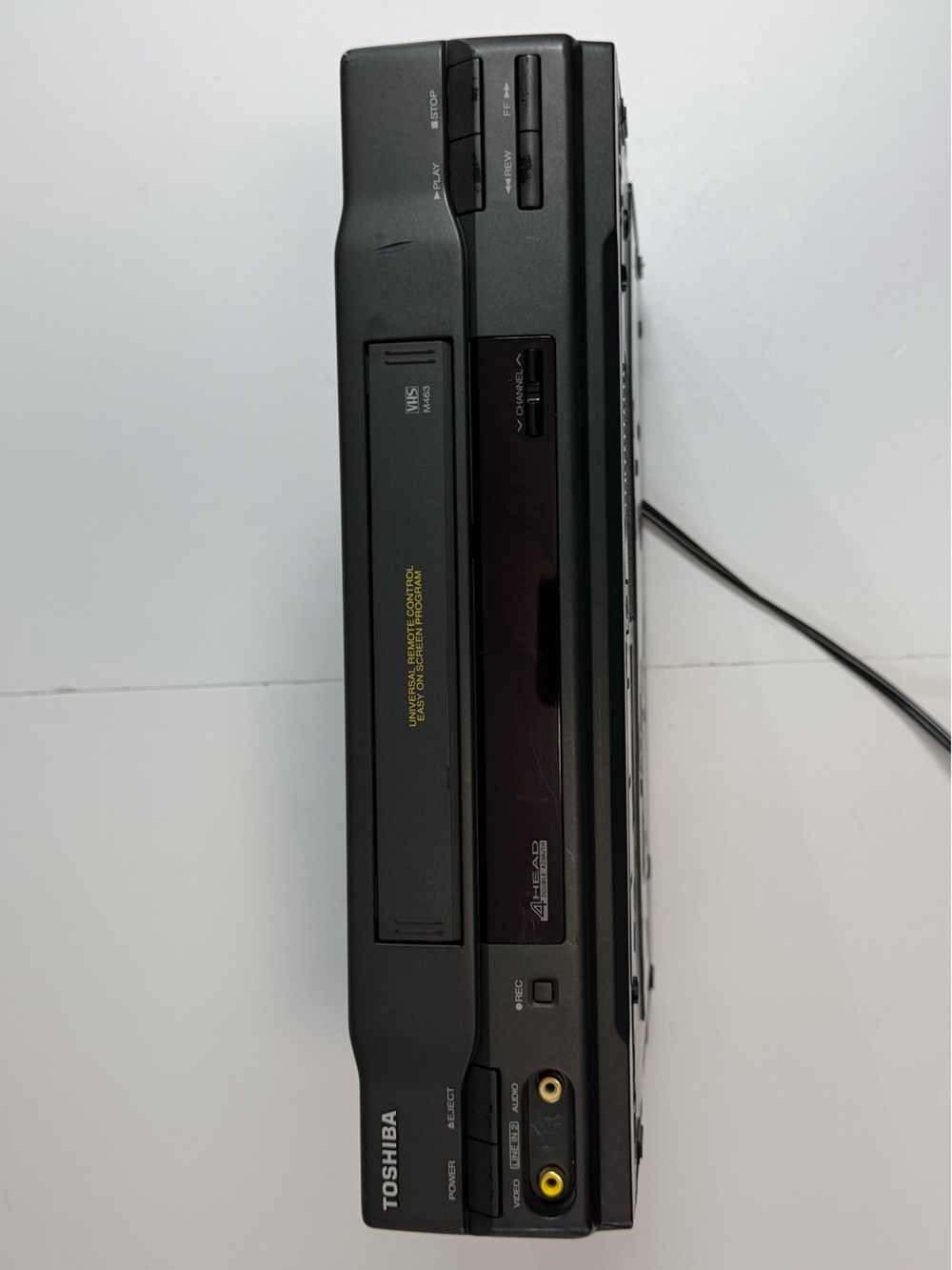 Toshiba Black VIDEO CASSETTE RECORDER Player with Front AV Inputs PARTS ONLY